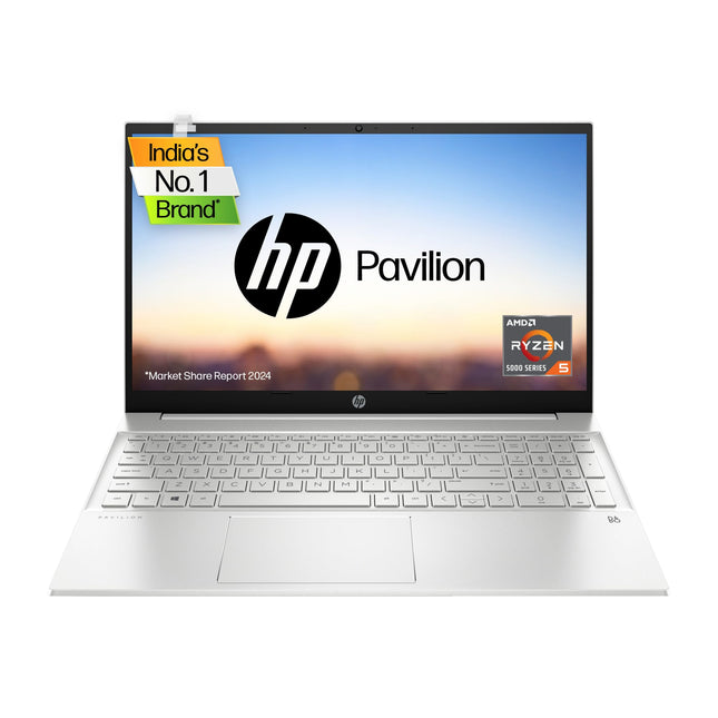 HP 15 Pavilion AMD Ryzen 5 7530U, 15.6-inch FHD, 8GB DDR4, 512GB SSD, AMD Radeon Graphics, 720p HD Camera, Backlit KB, Audio by B&O (Win 11 Home, MSO 2021, Silver, 1.75 kg), eh3036AU / EH2050AU 