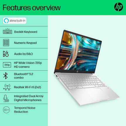 HP 15 Pavilion AMD Ryzen 5 7530U, 15.6-inch FHD, 8GB DDR4, 512GB SSD, AMD Radeon Graphics, 720p HD Camera, Backlit KB, Audio by B&O (Win 11 Home, MSO 2021, Silver, 1.75 kg), eh3036AU / EH2050AU 