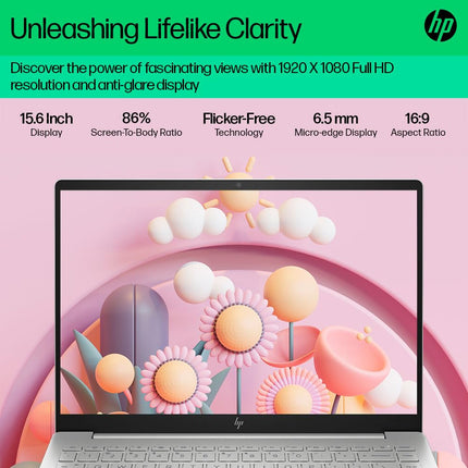 HP 15 Pavilion AMD Ryzen 5 7530U, 15.6-inch FHD, 8GB DDR4, 512GB SSD, AMD Radeon Graphics, 720p HD Camera, Backlit KB, Audio by B&O (Win 11 Home, MSO 2021, Silver, 1.75 kg), eh3036AU / EH2050AU 