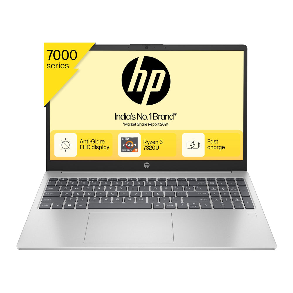 HP 15 Ryzen 3 7320U Laptop 8GB RAM 512GB Silver