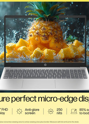 HP 15, AMD Ryzen 3 7320U Laptop (8GB LPDDR5, 512GB SSD) Anti-Glare, Micro-Edge, 15.6"/39.6cm,FHD, Win 11, Silver, 1.59kg, AMD Radeon Graphics, 1080p HD Camera, fc0154AU 