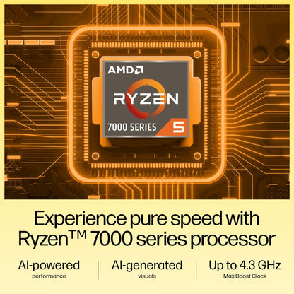HP 15, AMD Ryzen 5 7520U, 16GB DDR5, 512GB SSD, (Win 11, Office 21, Silver, 1.59kg), Anti-Glare, Micro-Edge, 15.6-inch(39.6cm), FHD Laptop, AMD Radeon Graphics, 1080p FHD Camera, Backlit KB, fc0156AU 
