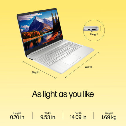 HP 15S AMD Ryzen 5000 (16GB Ram/512GB SSD/Fhd/Windows 11/Ms Office 21/Backlit Keyboard/ 15.6" (39.6 Cm)/Silver/2.21 Kg) Eq2305Au/Eq2182Au Laptop 