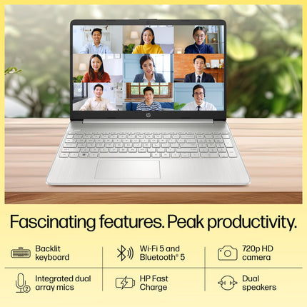 HP 15S AMD Ryzen 5000 (16GB Ram/512GB SSD/Fhd/Windows 11/Ms Office 21/Backlit Keyboard/ 15.6" (39.6 Cm)/Silver/2.21 Kg) Eq2305Au/Eq2182Au Laptop 