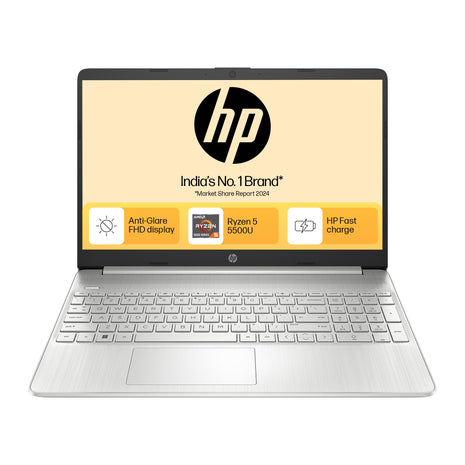 HP 15S AMD Ryzen 5000 (16GB Ram/512GB SSD/Fhd/Windows 11/Ms Office 21/Backlit Keyboard/ 15.6" (39.6 Cm)/Silver/2.21 Kg) Eq2305Au/Eq2182Au Laptop 