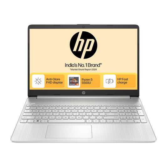 HP 15S AMD Ryzen 5000 (16GB Ram/512GB SSD/Fhd/Windows 11/Ms Office 21/Backlit Keyboard/ 15.6" (39.6 Cm)/Silver/2.21 Kg) Eq2305Au/Eq2182Au Laptop 