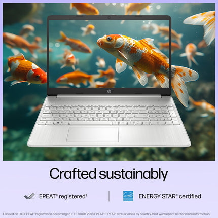 HP 15s,12th Gen Intel Core i3-1215U, 8GB DDR4, 256GB SSD, Anti-Glare, Micro-Edge, 15.6-inch(39.6cm) FHD Laptop, Intel UHD Graphics, Full-Size KB (Win 11, Office 21, Silver, 1.69kg) fy5010tu 