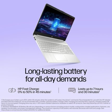 HP 15s,12th Gen Intel Core i3-1215U, 8GB DDR4, 256GB SSD, Anti-Glare, Micro-Edge, 15.6-inch(39.6cm) FHD Laptop, Intel UHD Graphics, Full-Size KB (Win 11, Office 21, Silver, 1.69kg) fy5010tu 