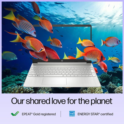 HP 15s, 12th Gen Intel Core i3-1215U Laptop (8GB DDR4, 512GB SSD) Anti-Glare, 15.6"/39.6cm,FHD, Win 11, MS Office 21, Silver, 1.69kg, Intel UHD Graphics, HD Camera, Dual Speakers, fy5006tu 