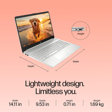HP 15s, 12th Gen Intel Core i5-1235U,16GB DDR4, 512GB SSD (Win11, Office21, Silver, 1.69kg) Anti-Glare,15.6-inch(39.6cm), FHD Laptop, Intel Iris Xe Graphics, Backlit KB, HD Camera, fq5330TU 