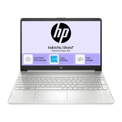 HP 15s, 12th Gen Intel Core i3-1215U, 8GB DDR4, 512GB SSD, (Win 11, Office 21, Silver, 1.69kg) Anti-glare, Micro-edge, 15.6-inch(39.6cm) FHD laptop, Intel UHD Graphics, HD camera, Backlit KB, fq5327tu 