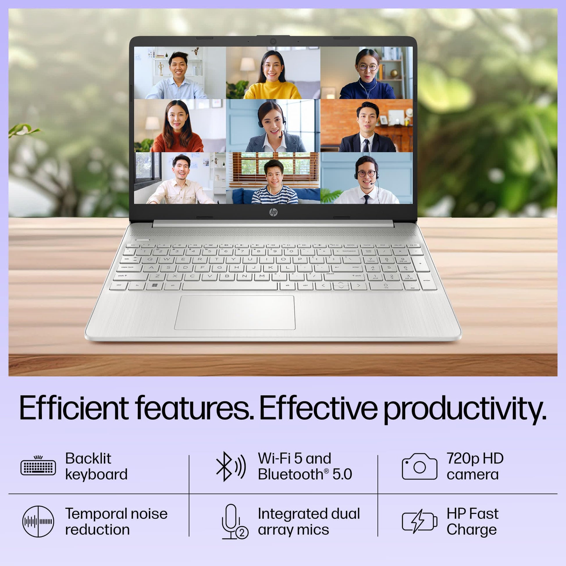 HP 15s, 12th Gen Intel Core i3-1215U, 8GB DDR4, 512GB SSD, (Win 11, Office 21, Silver, 1.69kg) Anti-glare, Micro-edge, 15.6-inch(39.6cm) FHD laptop, Intel UHD Graphics, HD camera, Backlit KB, fq5327tu 