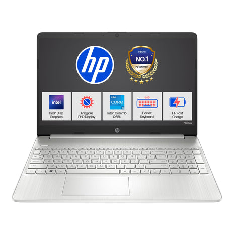 HP 15s Laptop 12th Gen I5 1235U 8GB RAM 512GB SSD 15.6 FHD Windows 11 Silver 
