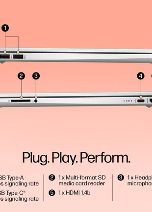 HP 15s Laptop 12th Gen I5 1235U 8GB RAM 512GB SSD 15.6 FHD Windows 11 Silver 