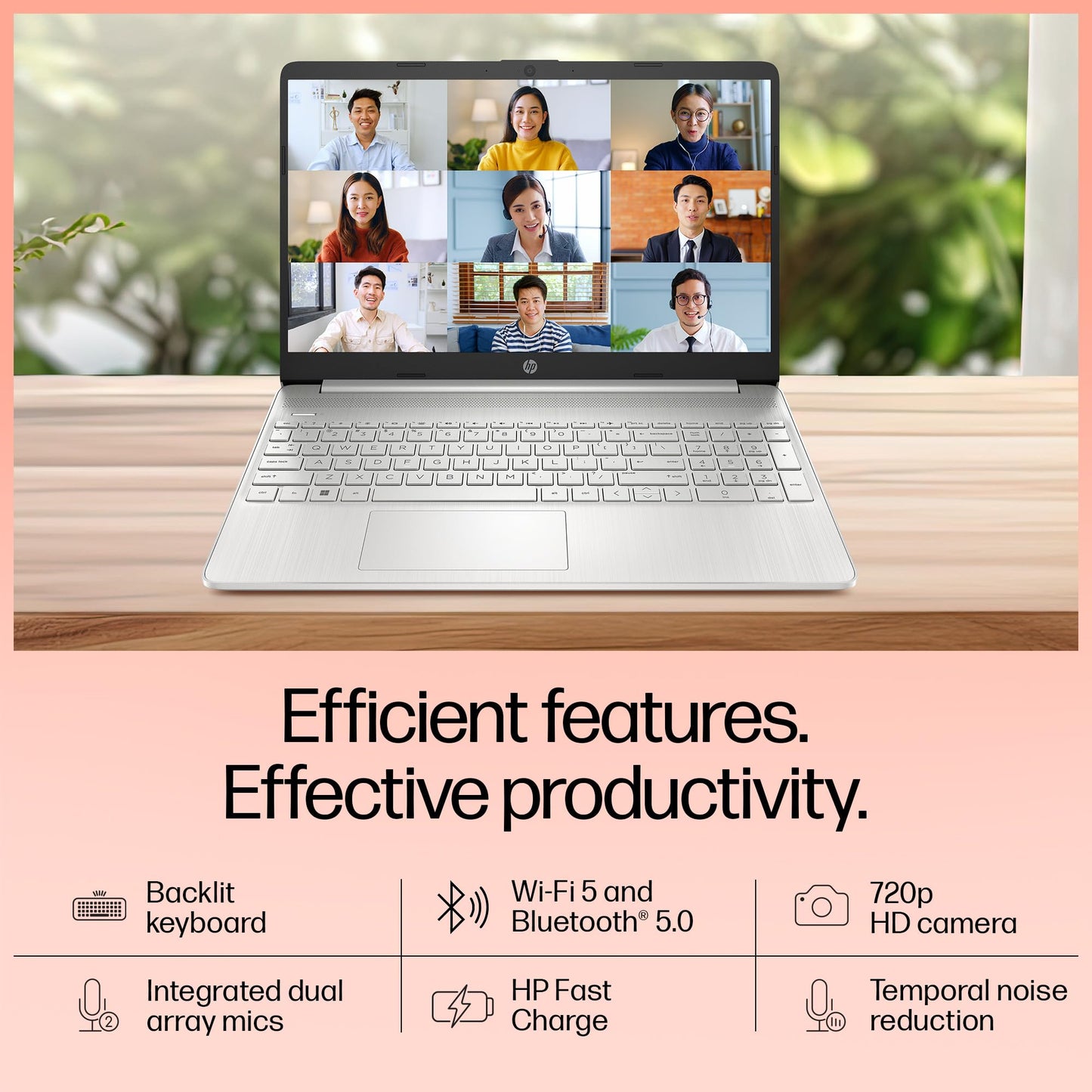 HP 15s Laptop 12th Gen I5 1235U 8GB RAM 512GB SSD 15.6 FHD Windows 11 Silver 