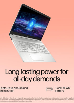 HP 15s Laptop 12th Gen I5 1235U 8GB RAM 512GB SSD 15.6 FHD Windows 11 Silver 