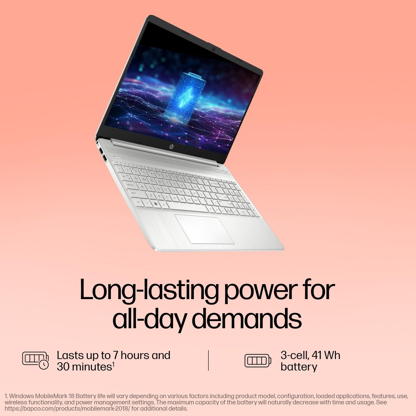 HP 15s Laptop 12th Gen I5 1235U 8GB RAM 512GB SSD 15.6 FHD Windows 11 Silver 