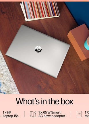 HP 15s Laptop 12th Gen I5 1235U 8GB RAM 512GB SSD 15.6 FHD Windows 11 Silver 