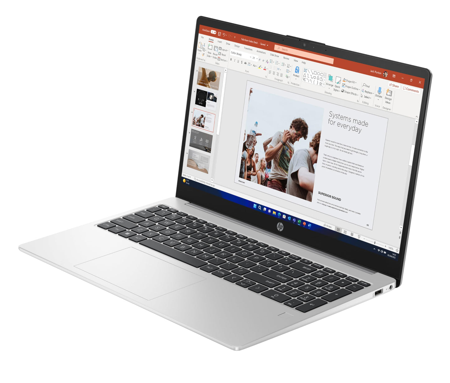 HP 255 G10 ‎‎Laptop (AMD Athlon Silver 7120U/ 8GB RAM / 256GB SSD/Windows 11/15.6 INCH ASH Silver 