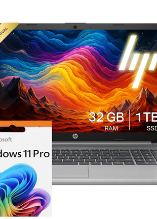 HP 255 G10 Laptop for Home or Work, 16GB RAM, 512GB SSD, 15.6" Full HD, Ryzen 3 7330U (Beat Intel i5-1135G7), HDMI, USB-C, Windows 11 Pro, Business and Fun Ready 