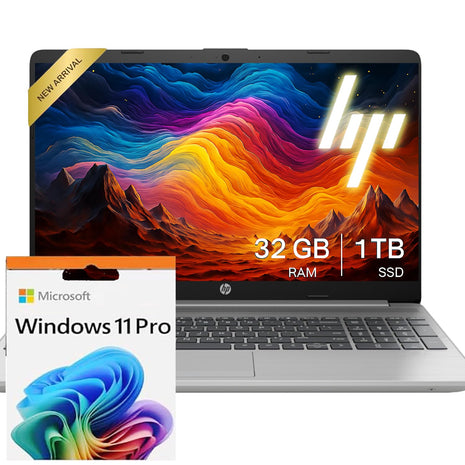 HP 255 G10 Laptop for Home or Work, 16GB RAM, 512GB SSD, 15.6" Full HD, Ryzen 3 7330U (Beat Intel i5-1135G7), HDMI, USB-C, Windows 11 Pro, Business and Fun Ready 