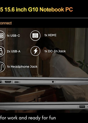 HP 255 G10 Laptop for Home or Work, 16GB RAM, 512GB SSD, 15.6" Full HD, Ryzen 3 7330U (Beat Intel i5-1135G7), HDMI, USB-C, Windows 11 Pro, Business and Fun Ready 