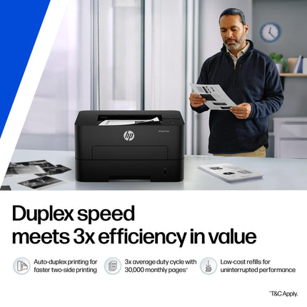 HP 303dw Auto Duplex WiFi Laser Printer (New Launch), 30 PPM, 256 MB Memory, Black 