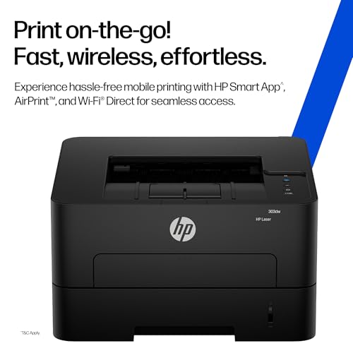 HP 303dw Auto Duplex WiFi Laser Printer (New Launch), 30 PPM, 256 MB Memory, Black 
