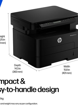 HP 323dnw Auto Duplex WiFi Laser Printer (New Launch), Print Scan Copy, LCD Display, 30 PPM, 256 MB Memory, Black 