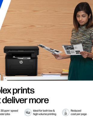 HP 323dnw Auto Duplex WiFi Laser Printer (New Launch), Print Scan Copy, LCD Display, 30 PPM, 256 MB Memory, Black 