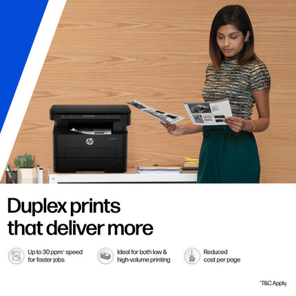 HP 323dnw Auto Duplex WiFi Laser Printer (New Launch), Print Scan Copy, LCD Display, 30 PPM, 256 MB Memory, Black 