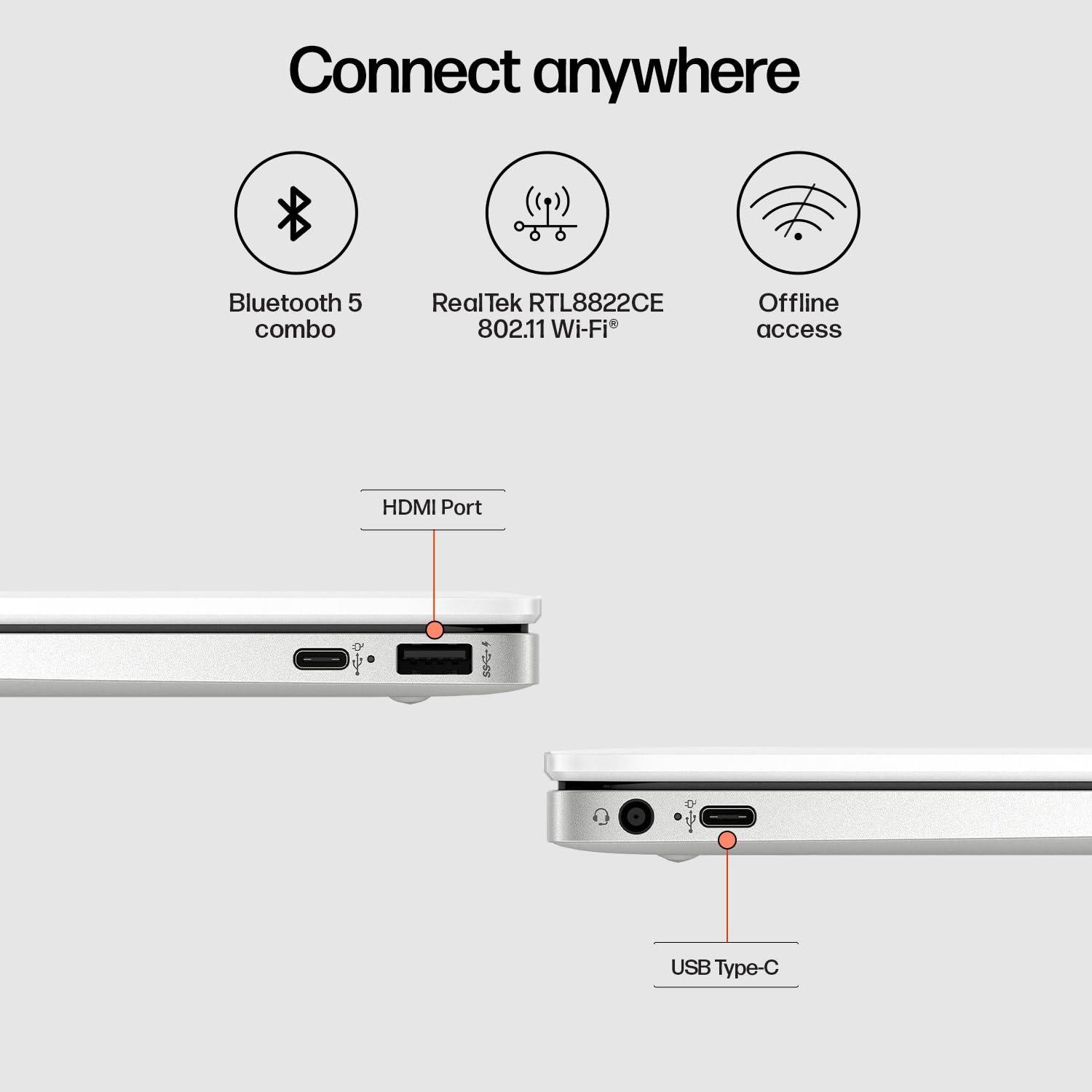 HP Chromebook X360,Intel Celeron N4120,14-Inch (35.6 Cm),Hd,4Gb Lpddr4,64Gb Emmc,Intel Uhd Graphics,Thin&Light,Dual Speakers,Brightview Display (Chrome 64,White,1.49 Kg),Ca0505Tu,Chrome OS 