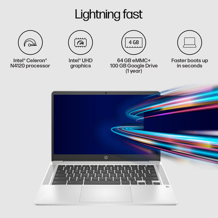 HP Chromebook X360 Intel Celeron N4120 14 inch(35.6 cm) Micro-Edge, Touchscreen, 2-in-1 Laptop (4GB RAM/64GB eMMC/Chrome OS/Intel UHD Graphics,1.49Kg), 14a-ca0506TU 