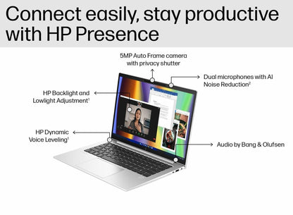 HP EliteBook 840 G10 Business Laptop (14" FHD+ Touchscreen, Intel 10-Core i5-1335U (Beat i7-1255U), 16GB DDR5 RAM, 512GB SSD) Backlit, Fingerprint, 5MP IR Webcam, Wolf Security, Win 11 Pro w/ Copilot 