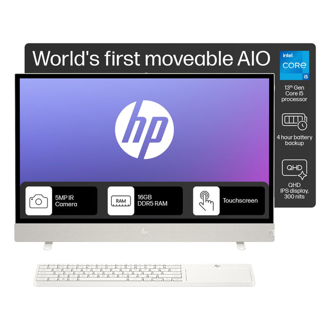 HP Envy Move All in One 24,13th Gen Intel Core i5-1335U,23.8inch(60.5cm),QHD,Three Sided Micro Edge,16GB DDR5,1TB SSD,Bluetooth Keyboard,Win 11 Home,4.1Kg,24-cs0047in 