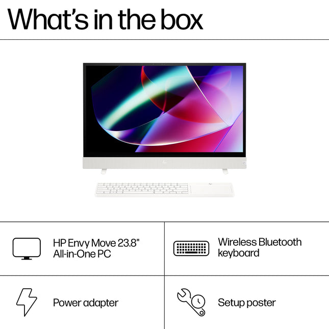 HP Envy Move All in One 24,13th Gen Intel Core i5-1335U,23.8inch(60.5cm),QHD,Three Sided Micro Edge,16GB DDR5,1TB SSD,Bluetooth Keyboard,Win 11 Home,4.1Kg,24-cs0047in 