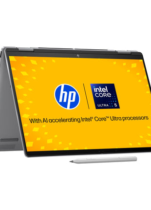 HP Envy x360 AI Laptop, Intel Core Ultra 5 125U, 12 Tops, 16GB LPDDR5, 512GB SSD, (Win11, Office21, Grey, 1.39 kg) Touchscreen, 2K, 14-inch(35.6cm), Integrated Graphics, 5MP IR Camera, fc0105TU 