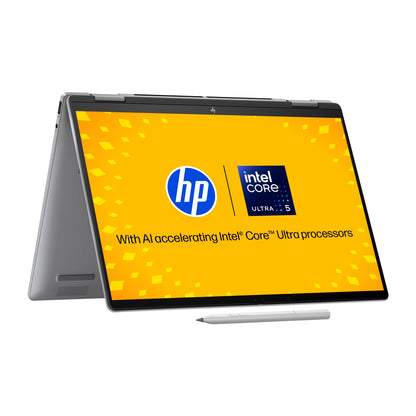 HP Envy x360 AI Laptop, Intel Core Ultra 5 125U, 12 Tops, 16GB LPDDR5, 512GB SSD, (Win11, Office21, Grey, 1.39 kg) Touchscreen, 2K, 14-inch(35.6cm), Integrated Graphics, 5MP IR Camera, fc0105TU 