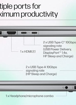 HP Envy x360 AI Laptop, Intel Core Ultra 5 125U, 12 Tops, 16GB LPDDR5, 512GB SSD, (Win11, Office21, Grey, 1.39 kg) Touchscreen, 2K, 14-inch(35.6cm), Integrated Graphics, 5MP IR Camera, fc0105TU 
