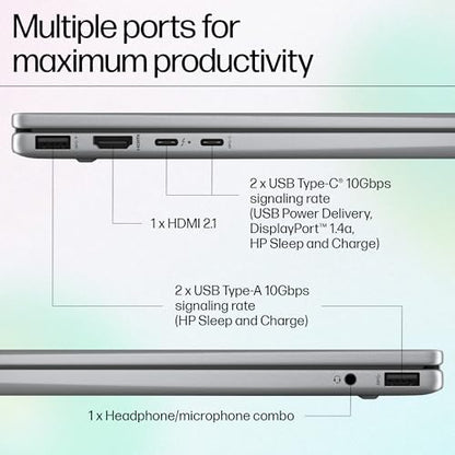 HP Envy x360 AI Laptop, Intel Core Ultra 5 125U, 12 Tops, 16GB LPDDR5, 512GB SSD, (Win11, Office21, Grey, 1.39 kg) Touchscreen, 2K, 14-inch(35.6cm), Integrated Graphics, 5MP IR Camera, fc0105TU 
