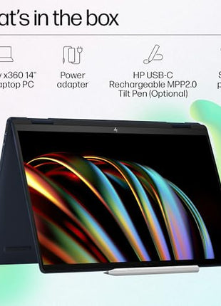 HP Envy x360 AI Laptop, Intel Core Ultra 5 125U, 12 TOPS, 16GB LPDDR5, 512GB SSD, (Win11, Office21, Blue, 1.44 kg) Touchscreen, 3K, OLED, 14-inch (35.6cm), Integrated graphics, 5MP IR camera, fc0078TU 