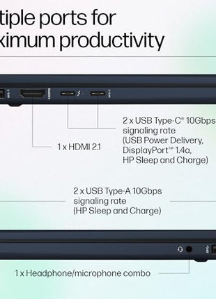 HP Envy x360 AI Laptop, Intel Core Ultra 5 125U, 12 TOPS, 16GB LPDDR5, 512GB SSD, (Win11, Office21, Blue, 1.44 kg) Touchscreen, 3K, OLED, 14-inch (35.6cm), Integrated graphics, 5MP IR camera, fc0078TU 