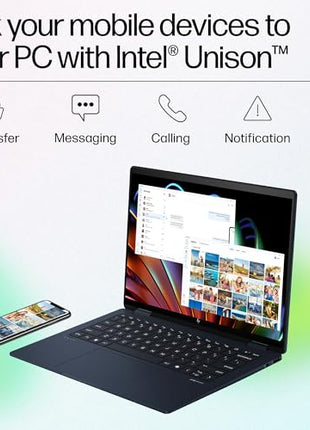 HP Envy x360 AI Laptop, Intel Core Ultra 5 125U, 12 TOPS, 16GB LPDDR5, 512GB SSD, (Win11, Office21, Blue, 1.44 kg) Touchscreen, 3K, OLED, 14-inch (35.6cm), Integrated graphics, 5MP IR camera, fc0078TU 