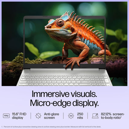 HP Laptop 15s, 12th Gen Intel Core i3-1215U, 15.6-inch (39.6 cm), FHD, 16GB DDR4, 512GB SSD, Intel UHD Graphics, Thin & Light, Dual Speakers (Win 11, MSO 2021, Silver, 1.69 kg), fy5004TU 
