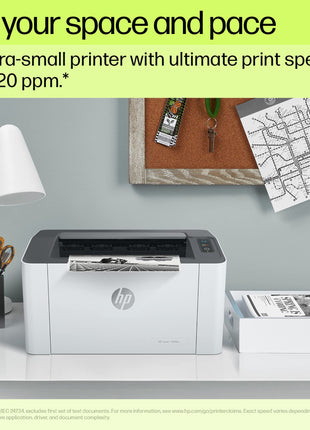 HP Laser 1008W Monochrome Laser Printers,Wireless,Single Function,Print,Hi-Speed USB 2.0Up to 21 Ppm,150-Sheet Input Tray,100-Sheet Output Tray,10,000Page Duty Cycle,1Year Warranty,Black&White,714Z9A 