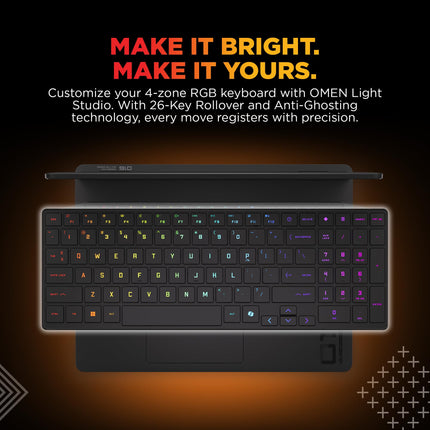 HP Omen, 14th Gen Intel Core i7-14650HX, 8GB RTX 5050, 24GB DDR5(Upgradeable) 1TB SSD, 165Hz, 2k WUXGA, 3ms, 400 nits, 16''/40.6cm, Win11, M365* Office24, Black, 2.43kg, am0241TX, RGB Gaming Laptop 