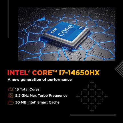 HP Omen, 14th Gen Intel Core i7-14650HX, 8GB RTX 5050, 24GB DDR5(Upgradeable) 1TB SSD, 165Hz, 2k WUXGA, 3ms, 400 nits, 16''/40.6cm, Win11, M365* Office24, Black, 2.43kg, am0241TX, RGB Gaming Laptop 