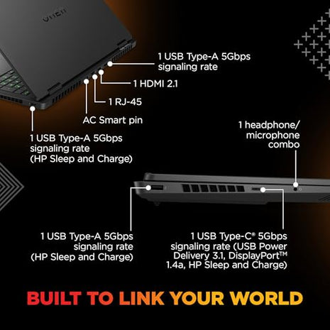 HP Omen, 14th Gen Intel Core i7-14650HX, 8GB RTX 5050, 24GB DDR5(Upgradeable) 1TB SSD, 165Hz, 2k WUXGA, 3ms, 400 nits, 16''/40.6cm, Win11, M365* Office24, Black, 2.43kg, am0241TX, RGB Gaming Laptop 