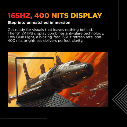 HP Omen, 14th Gen Intel Core i7-14650HX, 8GB RTX 5050, 24GB DDR5(Upgradeable) 1TB SSD, 165Hz, 2k WUXGA, 3ms, 400 nits, 16''/40.6cm, Win11, M365* Office24, Black, 2.43kg, am0241TX, RGB Gaming Laptop 