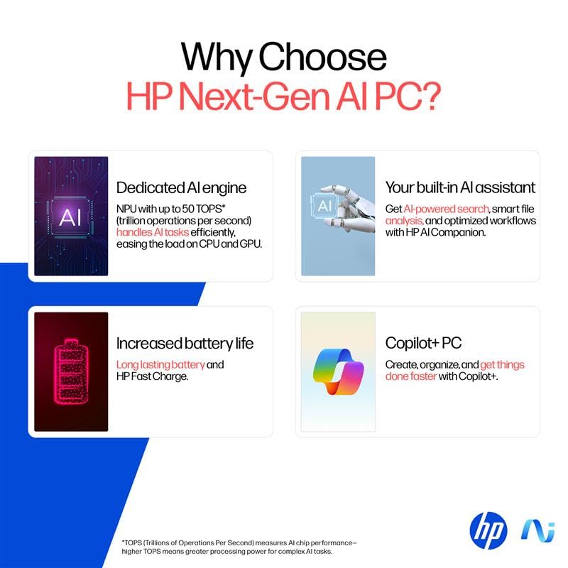 HP OmniBook 3 AMD Ryzen AI 5 340 Next Gen AI Laptop, (16GB DDR5, 512GB SSD), Anti-Glare,15.6''/39.6cm FHD, Win11,Office24, Silver,1.7kg, FHD Camera w/Privacy Shutter, fn0007AU 